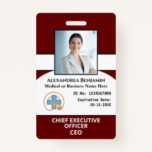 Hospital Business Employee Photo Logo ID Card  ID Badge