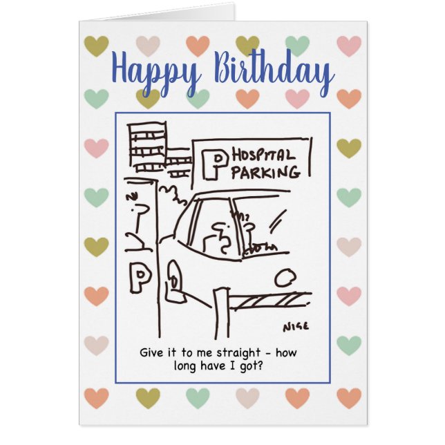 Hospital Car Parking Car on a Car Park Cartoon (Front)