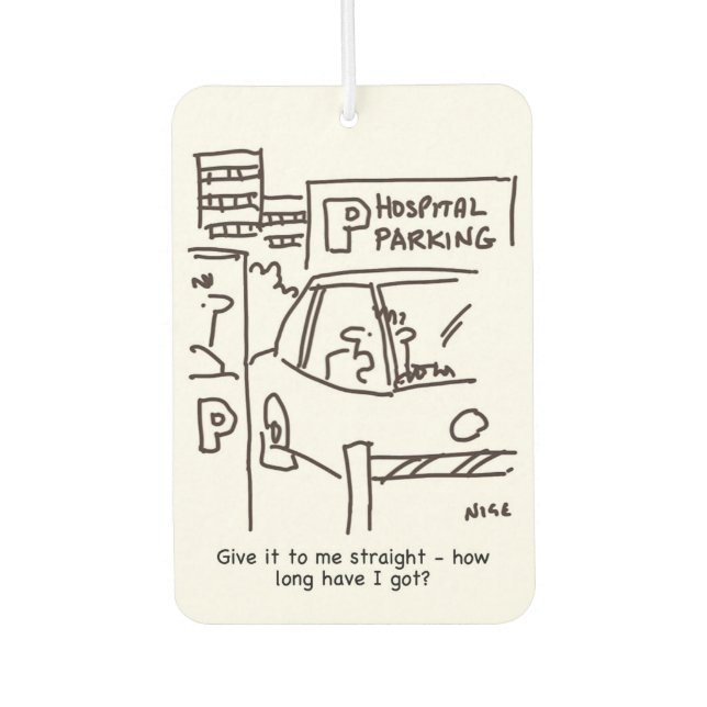 Hospital Car Parking Theme Coffee Mug Car Air Freshener (Front)