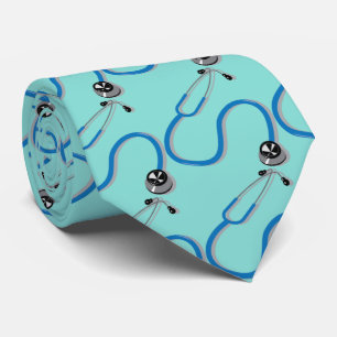Hospital Doctor Novelty Stethoscope Blue Tie