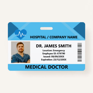 Hospital Doctor Nurse Care Security Photo ID ID Badge