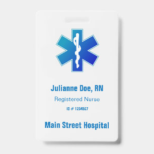 Hospital Doctor's Office Healthcare Worker Badge ID Badge