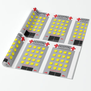 Hospital Emergency Medical Building Wrapping Paper