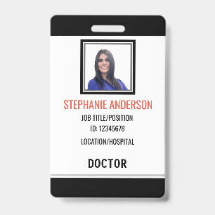 Hospital Employee Medical ID Badge