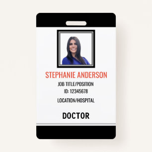 Hospital Employee Medical ID Badge