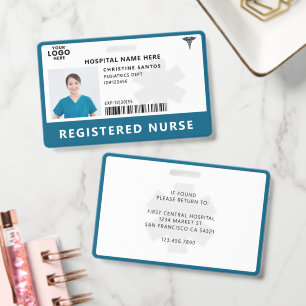 Hospital Employee Medical Staff Photo ID Badge
