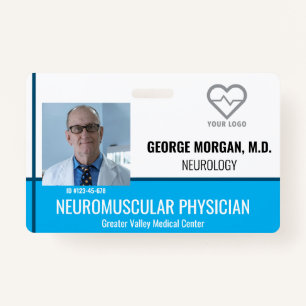 Hospital Employee Photo ID Badge with Barcode