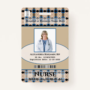 Hospital Employee Photo Medical ID Card Logo ID Badge