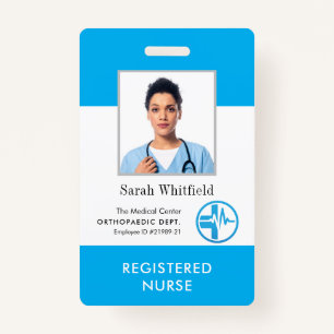 Hospital Logo & Personalised Employee Photo ID ID Badge