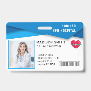 Hospital Medical Employee Photo ID  Badge