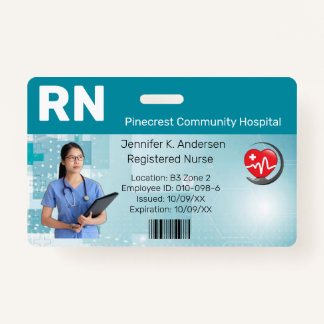 Hospital Medical Employee Photo ID ID Badge