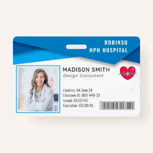 Hospital Medical Employee Photo ID  ID Badge
