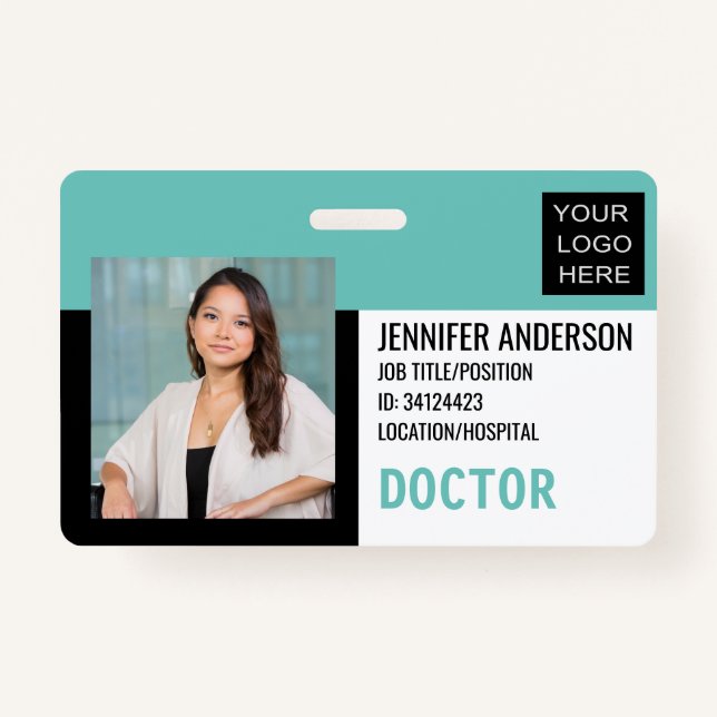 Hospital Medical ID with Logo ID Badge (Front)