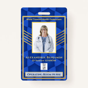 Hospital Medical Operating Room RN Employee Photo ID Badge