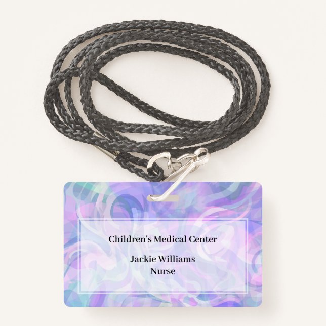 Hospital Medical Staff Name Badges ID Badge (Front with Lanyard)