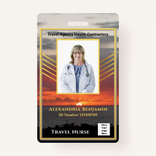 Hospital Medical Travel Nurse Employee Photo ID Badge