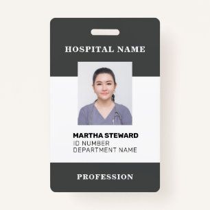 Hospital Nurse Medical Employee Photo Company ID Badge