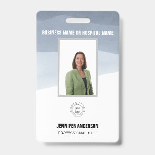 Hospital or Company Photo ID with Barcode Badge
