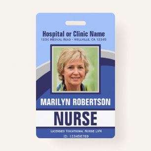 Hospital or Medical Clinic Name Badge ID Badge
