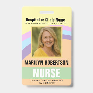 Hospital or Medical Clinic Name Badge ID Badge