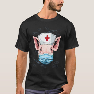 Hospital Pig ER Nurse RN LPN Nurse Life Animal Pig T-Shirt