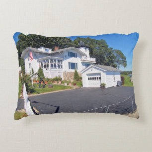 Hospital Point Lighthouse MA Accent Pillow