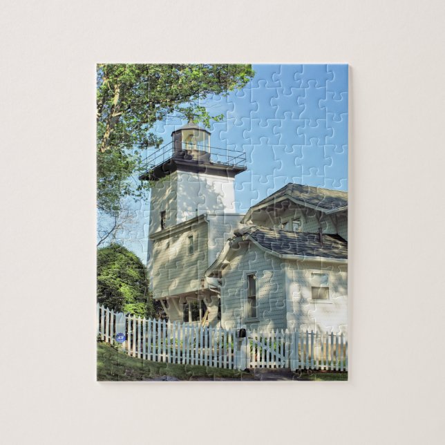 Hospital Point Lighthouse, Massachusetts Jigsaw Puzzle (Vertical)