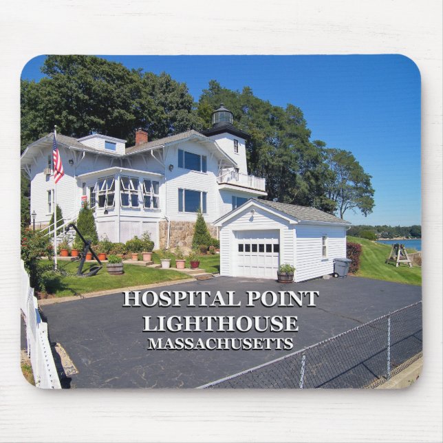 Hospital Point Lighthouse, Massachusetts Mouse Mat (Front)