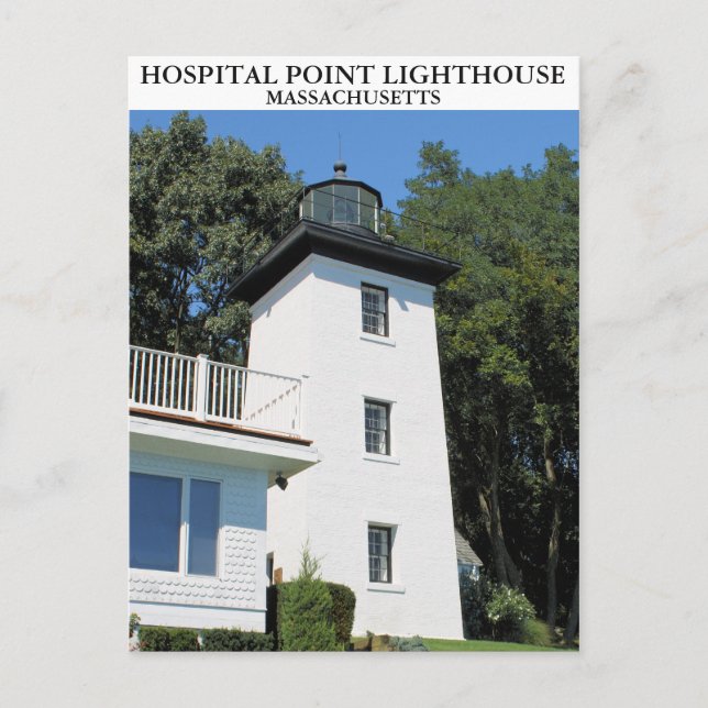 Hospital Point Lighthouse, Massachusetts Postcard (Front)