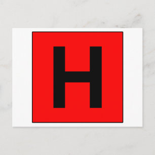 Hospital Sign Road Symbol Medical Doctor Postcard
