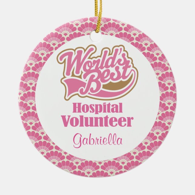 Hospital Volunteer Personalised Ornament (Front)