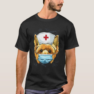 Hospital Yorkshire Terrier ER Nurse LPN RN Nurse L T-Shirt