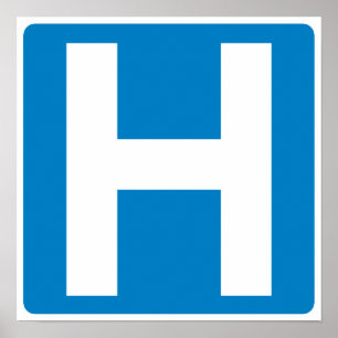 Hospital Zone Highway Sign