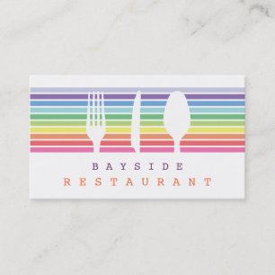 Hospitality Food Fork Spoon Knife Business Card