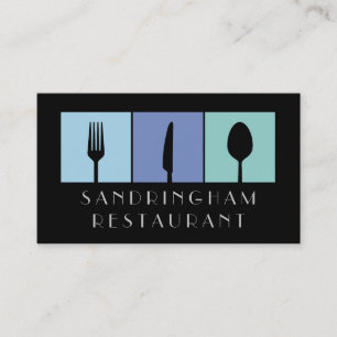 Hospitality Food Fork Spoon Knife Business Card