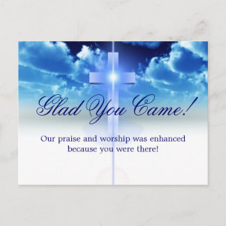Hospitality: Illuminated Cros "Glad You Came" Card