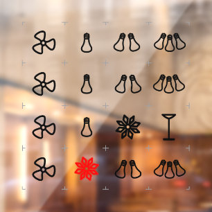 Hospitality labels for switches  window cling