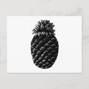 Hospitality Pineapple Black The MUSEUM Zazzle Gift Postcard
