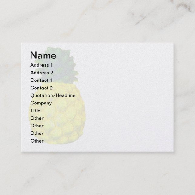 Hospitality PIneapple Business Card (Front)