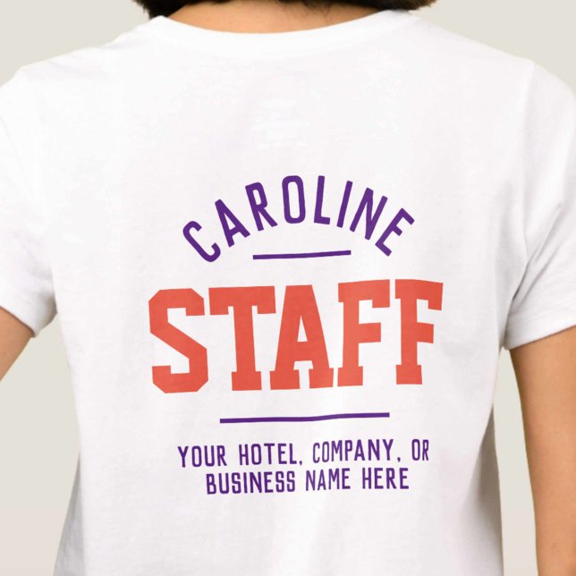 Hospitality Staff T-Shirt Printed Both Sides (Creator Uploaded)