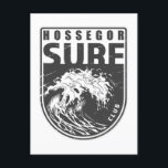Hossegor Surf Club France Emblem Postcard<br><div class="desc">Hossegor Surf Club design with ocean wave illustration in a badge style.</div>