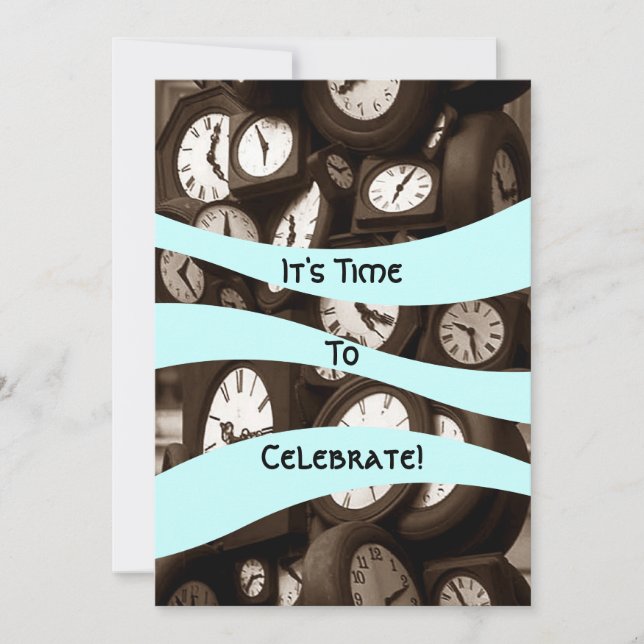 Host Retirement It's Time To Party Invitations (Front)