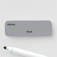 Host Reusable Dry Erase Name Tag Magnetic
