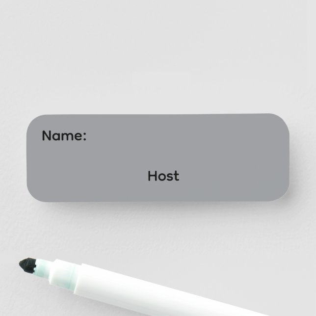 Host Reusable Dry Erase Name Tag Magnetic (In Situ)