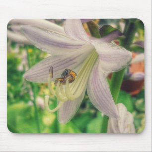 Hosta and bee mouse mat