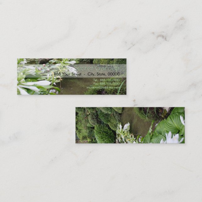 Hosta in a Zen Garden Mini Business Card (Front/Back)