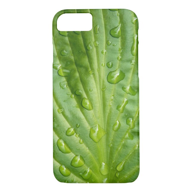 hosta leaf with raindrops Case-Mate iPhone case (Back)
