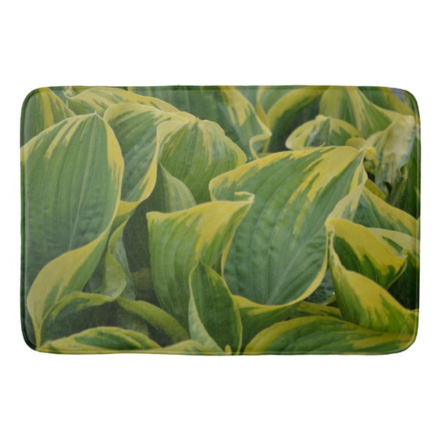 Hosta Leaves Bath Mat (Front)