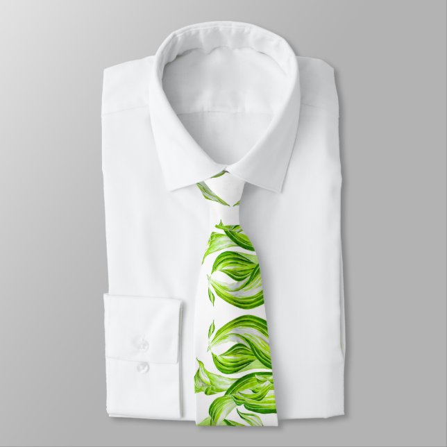 'Hosta with the Mosta' on a Neck Tie (Tied)