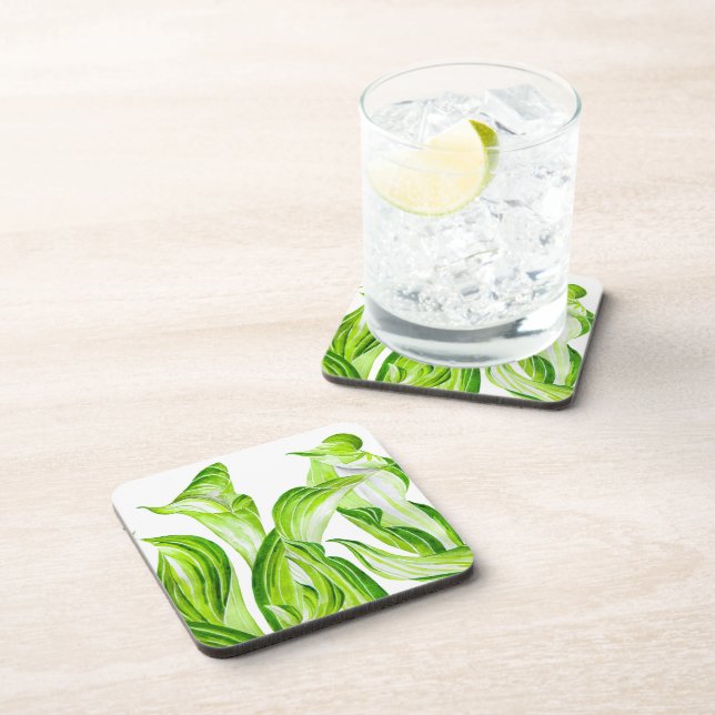 'Hosta with the Mosta' on Coasters Set (Right Side)